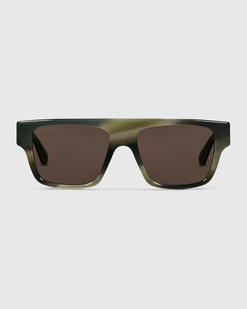 Gucci Sonnenbrille Mit Rechteckigem Rahmen Grün