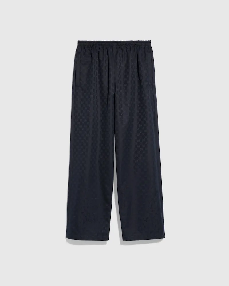 Gucci Hose aus GG Baumwollcanvas, Größe Blau