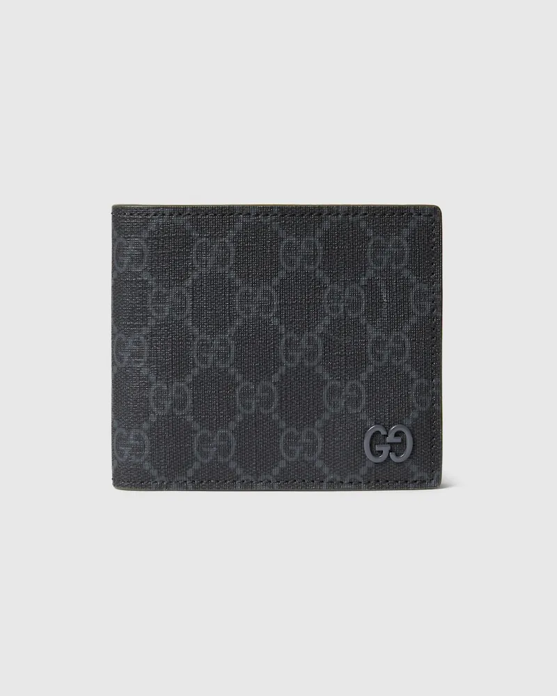 Gucci GG Portemonnaie mit Grauer Innenseite Schwarz