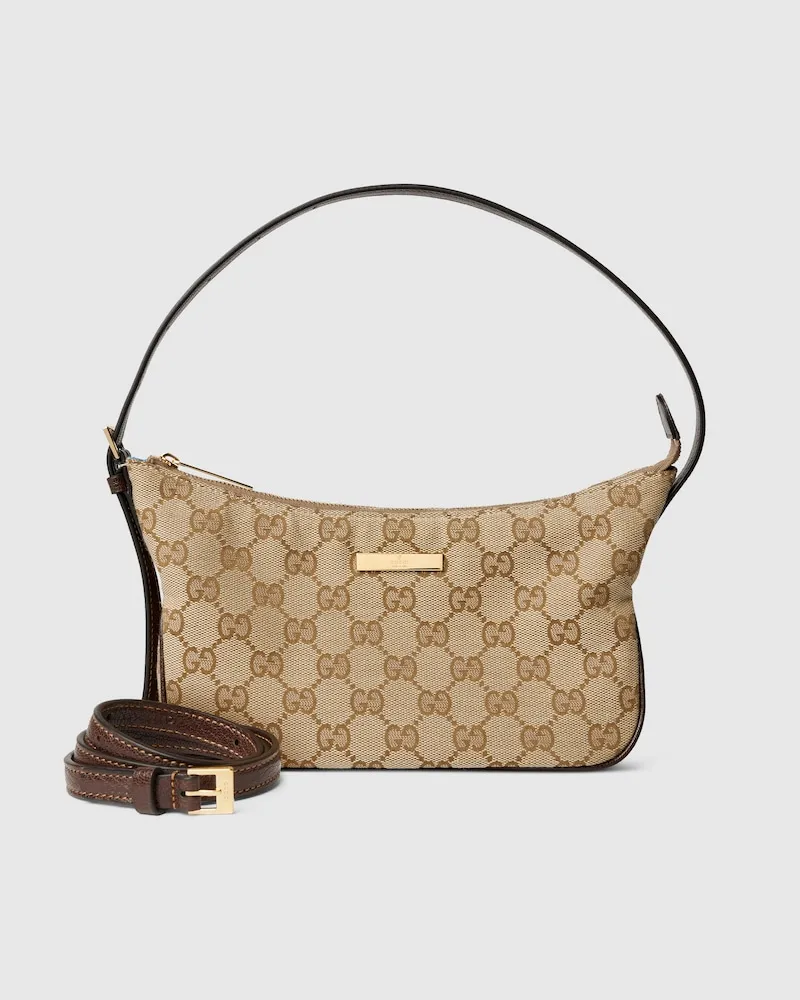 Gucci Kleine Lady Lunetta Schultertasche Beige