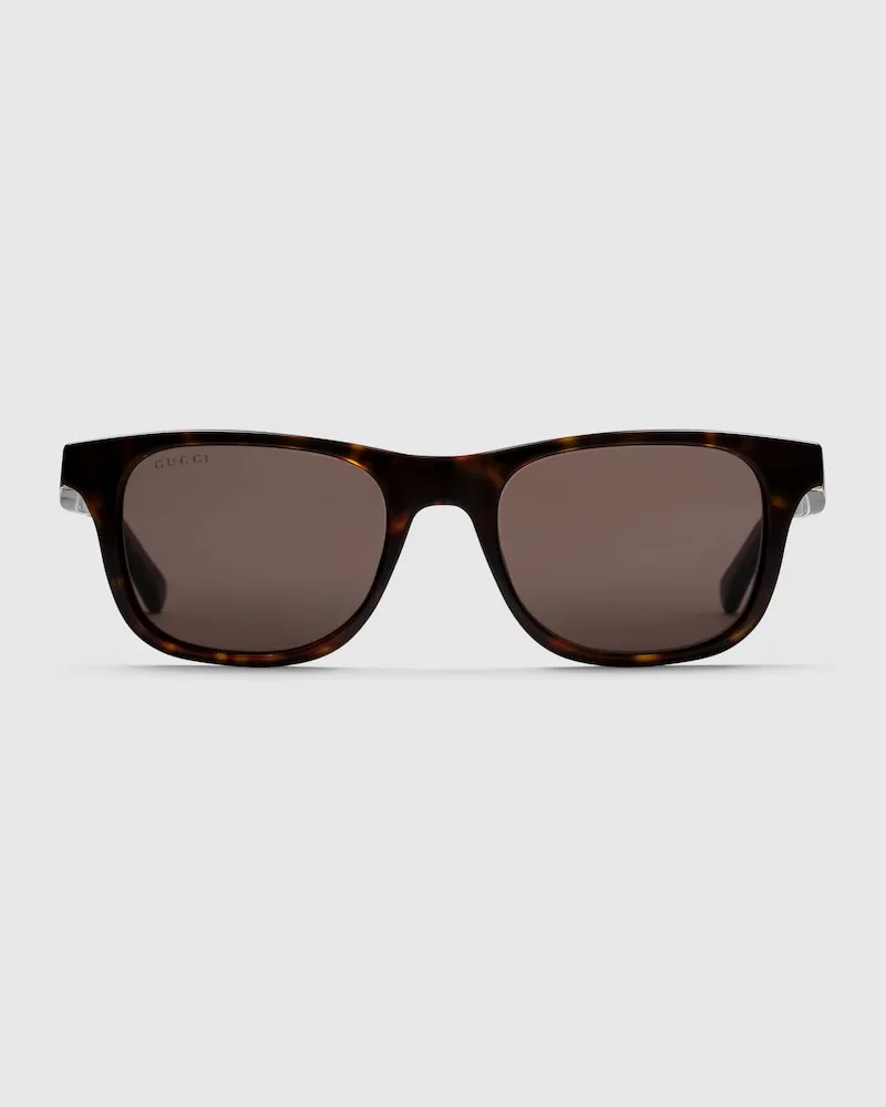 Gucci Sonnenbrille Mit Eckigem Rahmen Braun