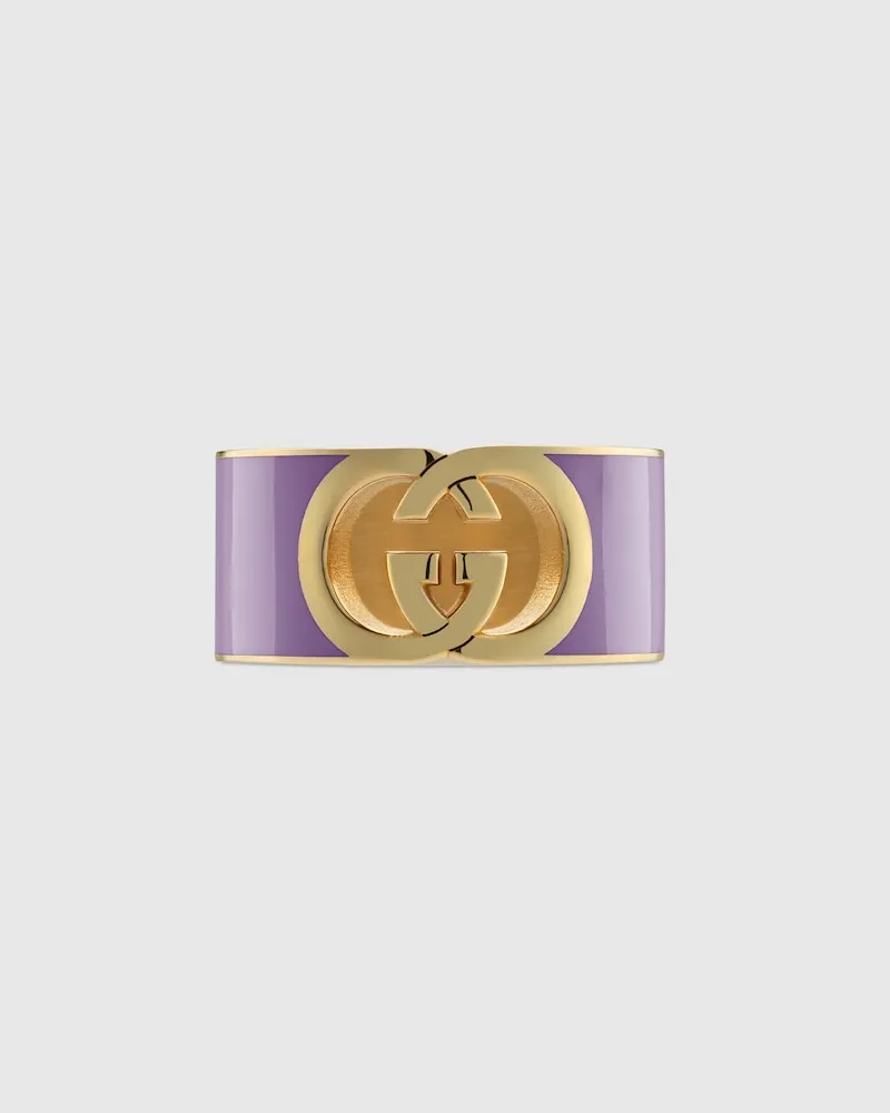 Gucci Interlocking Ring Mit Emaille, Größe Undefined