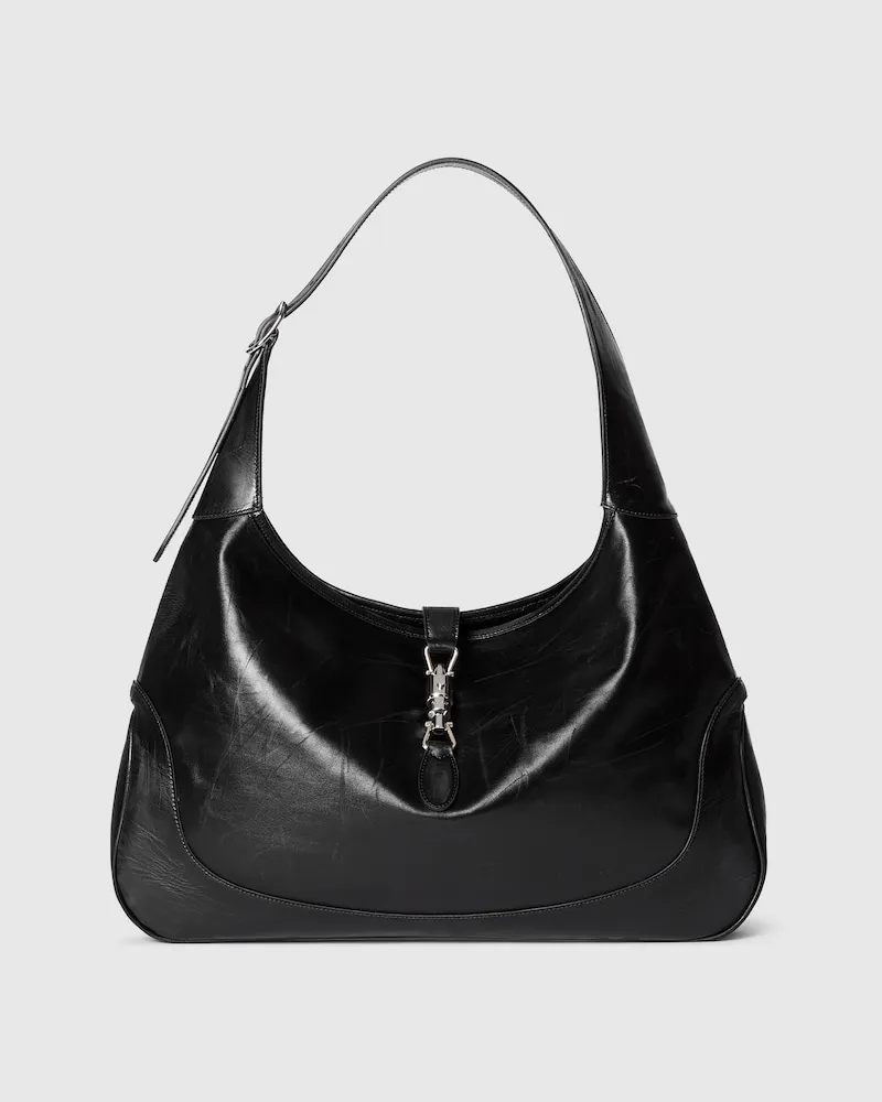 Gucci Große Jackie 1961 Umhängetasche Schwarz