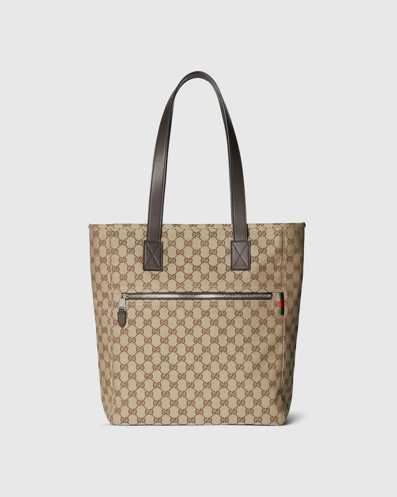 Gucci Mittelgroßer Shopper aus GG Canvas Beige