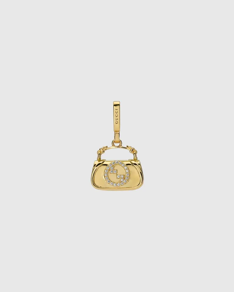 Gucci Blondie Anhänger mit Kristallen Goldfarbenes