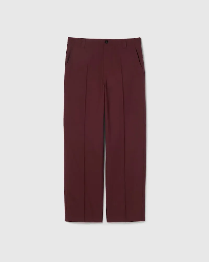 Gucci Hose aus Wollgabardine Mit Logo, Größe Bordeauxrot
