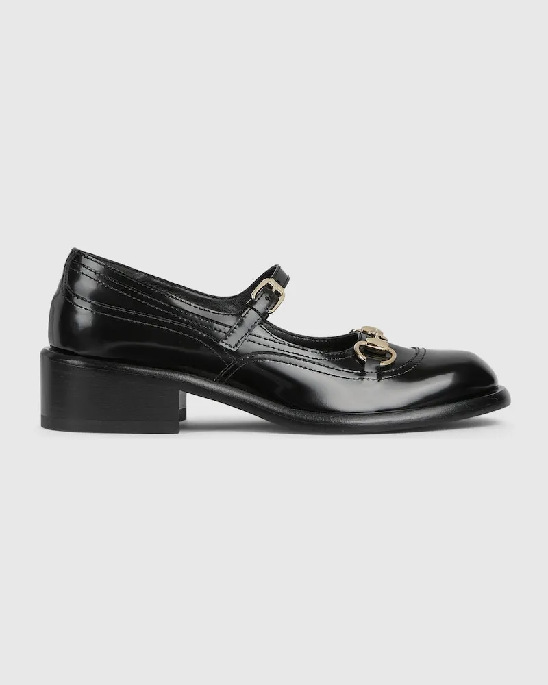 Gucci Damenschuh Im Mary-Jane-Stil Mit Horsebit, Größe Schwarz