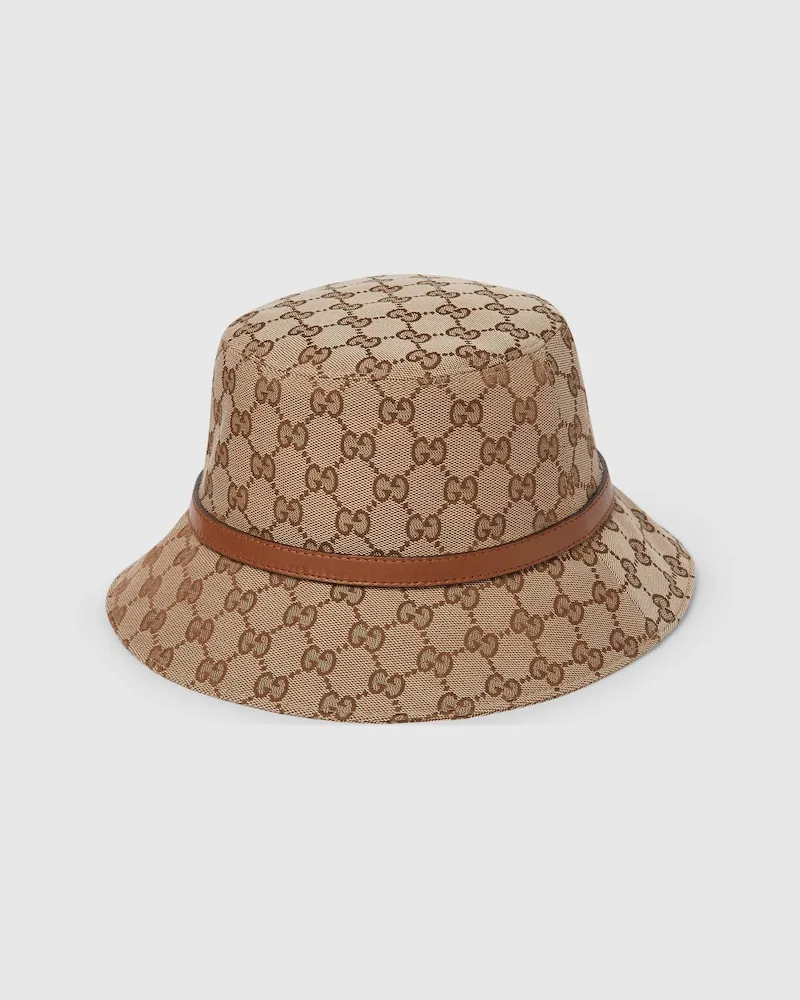 Gucci Fischerhut aus GG Canvas, Größe Beige