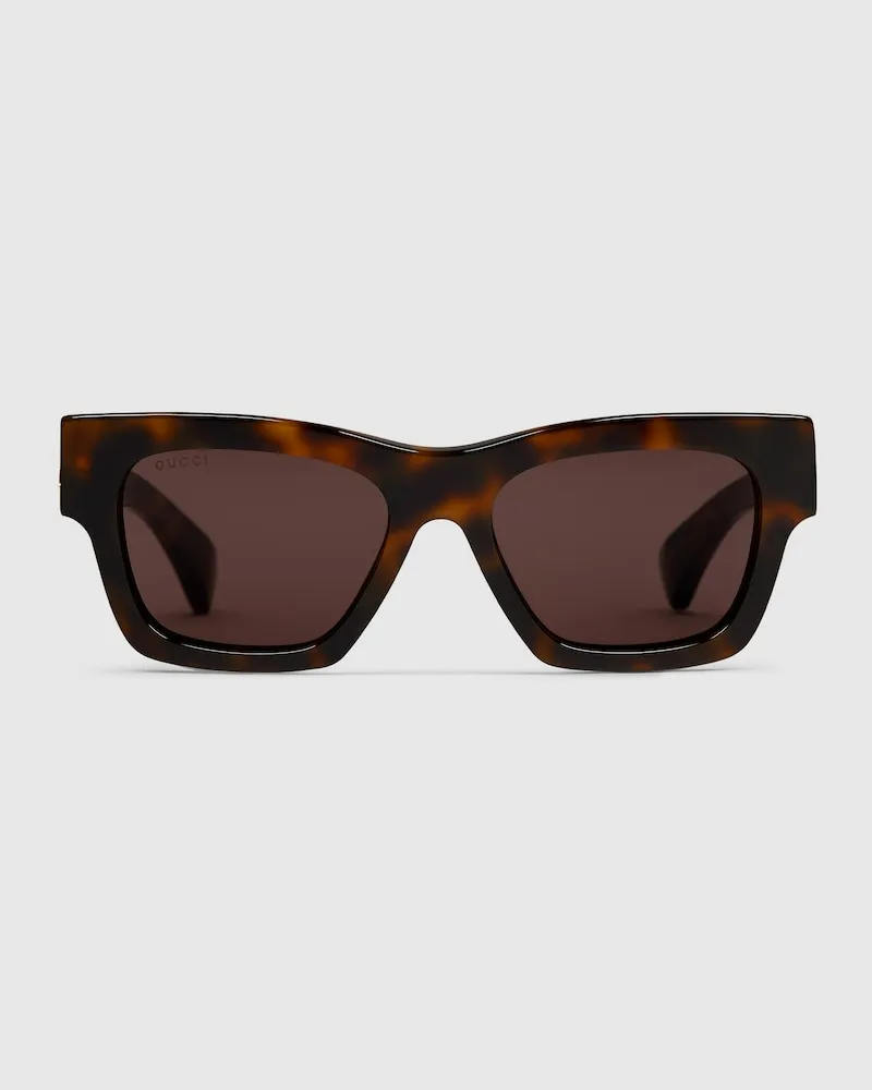Gucci Sonnenbrille Mit Rechteckigem Rahmen Braun