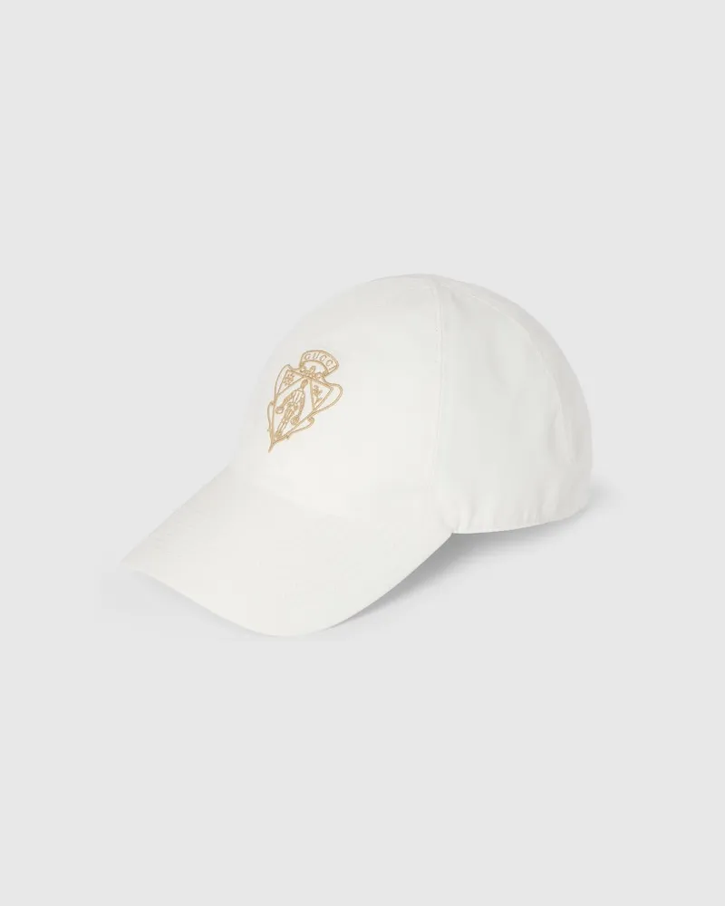 Gucci Baseballkappe aus Baumwolle mit Stickerei, Größe Weiß