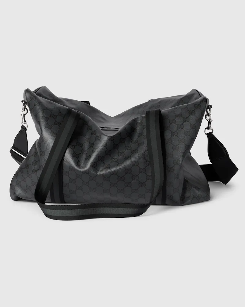 Gucci Mittelgroße Reisetasche mit Web Schwarz
