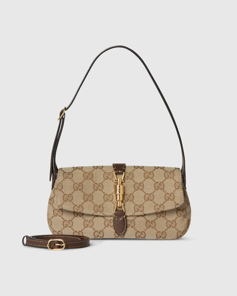 Gucci Kleine Jackie Schultertasche Beige