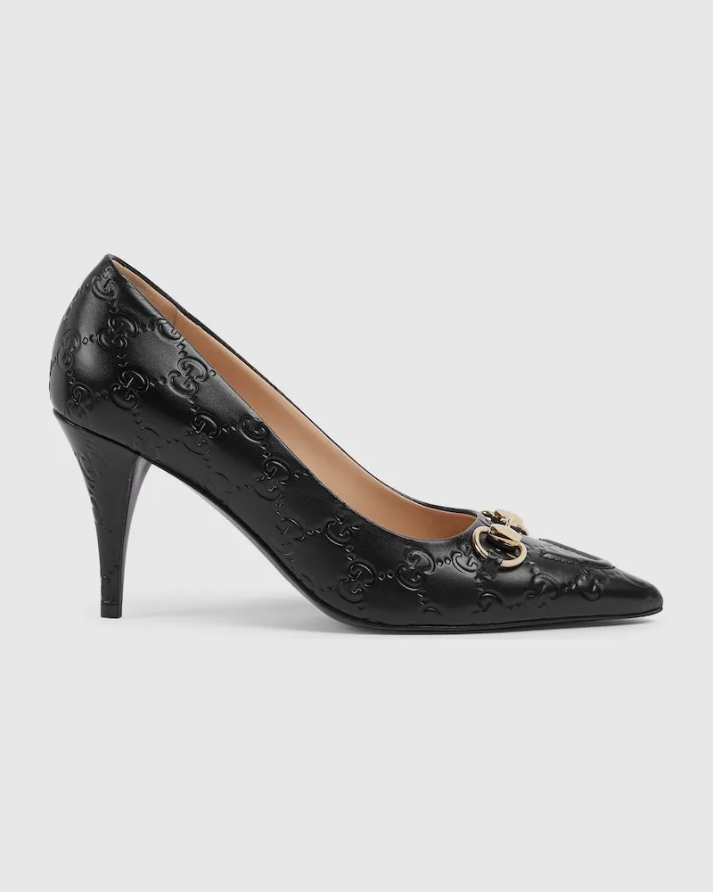 Gucci Damenpumps Mit Horsebit, Größe Schwarz