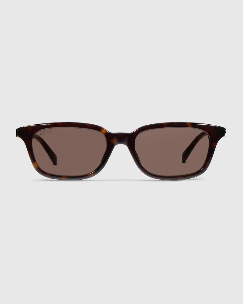 Gucci Sonnenbrille mit Rechteckigem Rahmen Braun