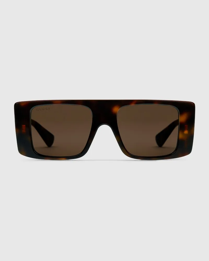 Gucci Sonnenbrille Mit Rechteckigem Rahmen Braun