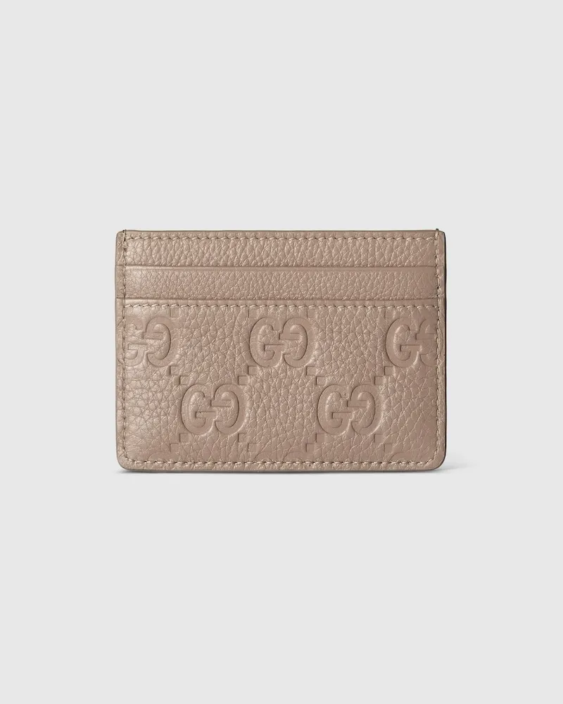 Gucci GG Emblem Kartenetui Nude
