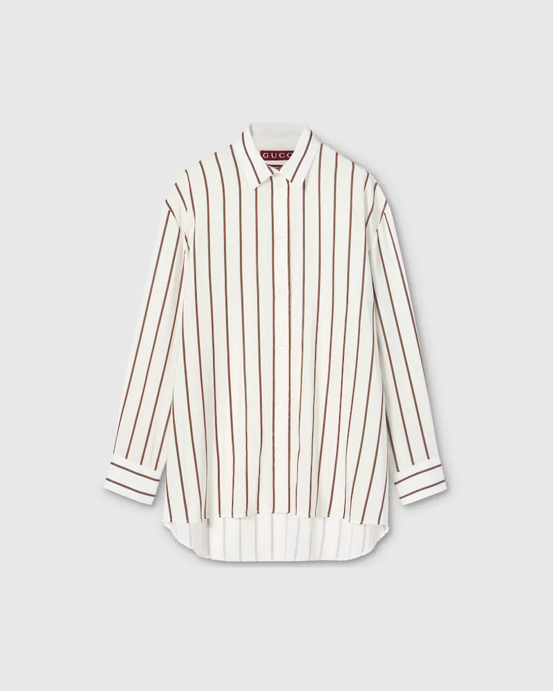 Gucci Bluse aus Seidenjacquard Mit Web, Größe Grün