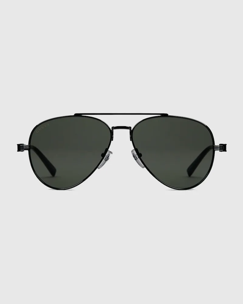 Gucci Sonnenbrille Mit Rahmen Im Pilotenstil Schwarz