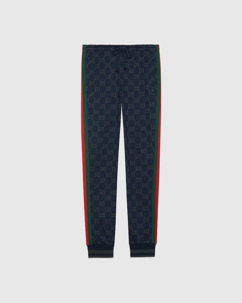 Gucci Jogginghose aus GG Baumwolljersey, Größe Blau