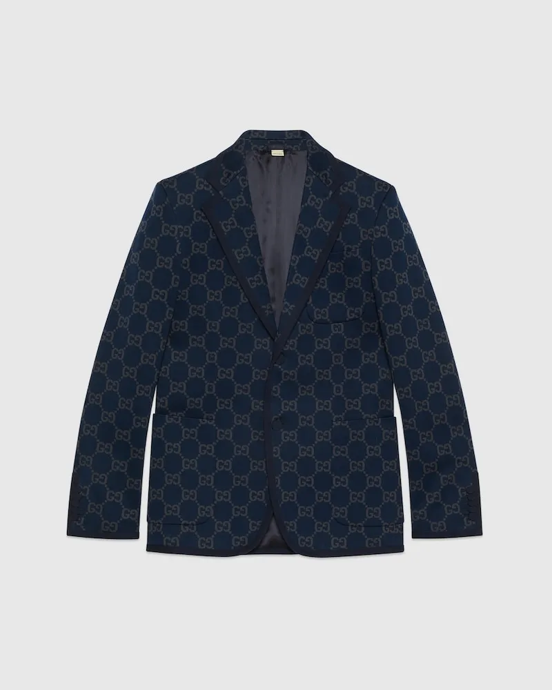 Gucci Jackett aus GG Baumwolle, Größe Blau