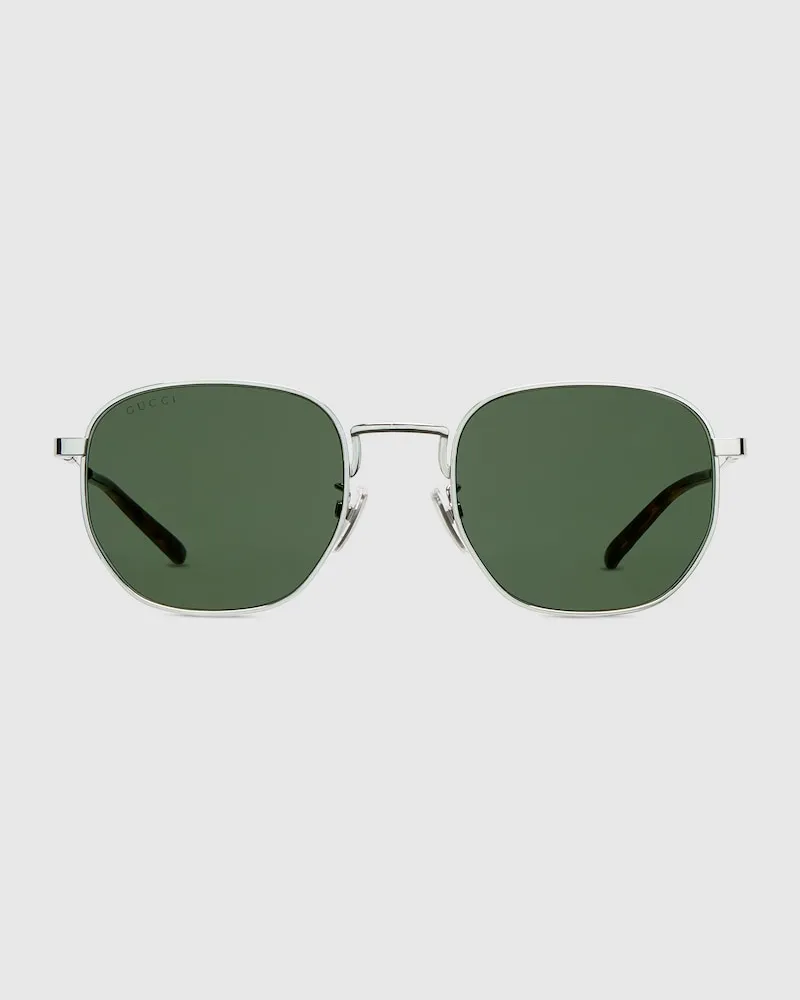 Gucci Sonnenbrille Mit Rundem Rahmen Silver