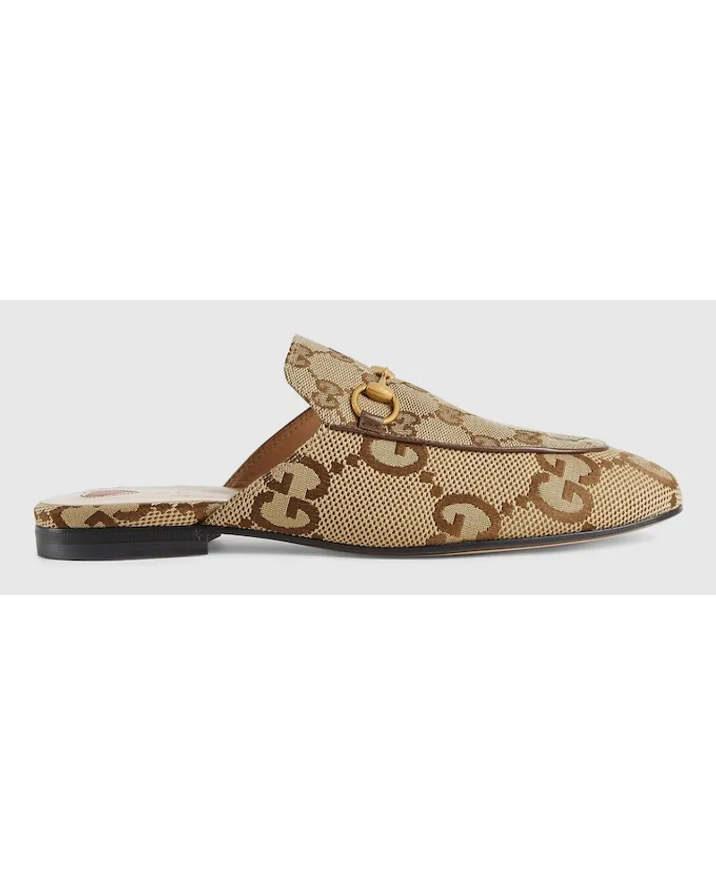 Gucci Princetown Damenslipper Mit Jumbo GG Beige