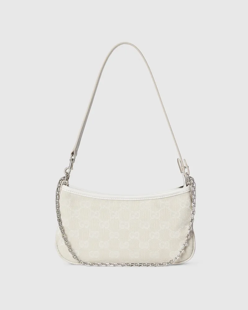 Gucci Kleine Gossip Schultertasche Weiß