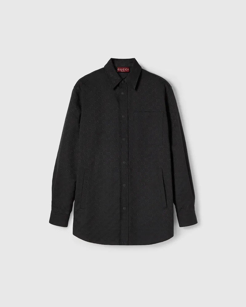 Gucci Hemd aus GG Canvas, Größe Schwarz