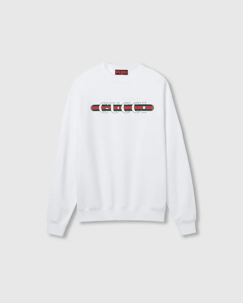 Gucci Sweatshirt aus Baumwolljersey Mit Print, Größe Weiß