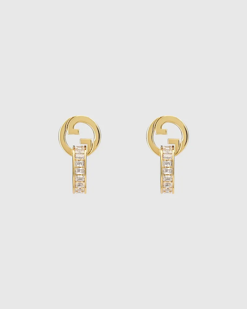 Gucci Blondie Ohrringe mit Kristallen Goldfarbenes