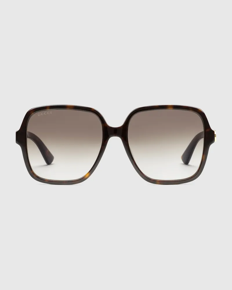Gucci Sonnenbrille Mit Rechteckigem Rahmen Braun