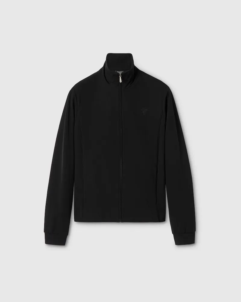Gucci Veste Zippée En Gabardine De Nylon Stretch, Taille Noir