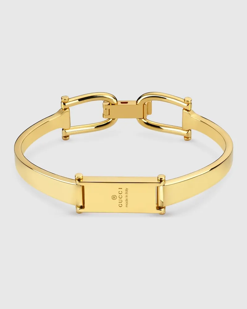 Gucci Armreif mit Steigbügel-Motiv Goldfarbenes