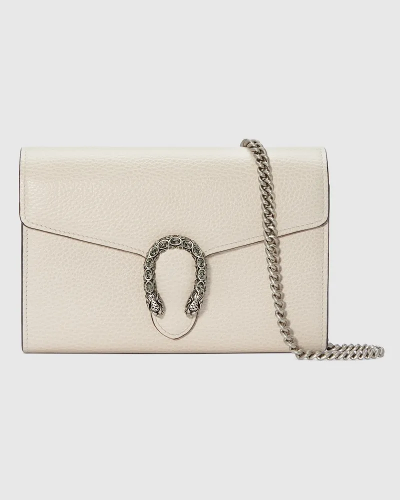 Gucci Portefeuille Sur Chaîne Dionysus Blanc