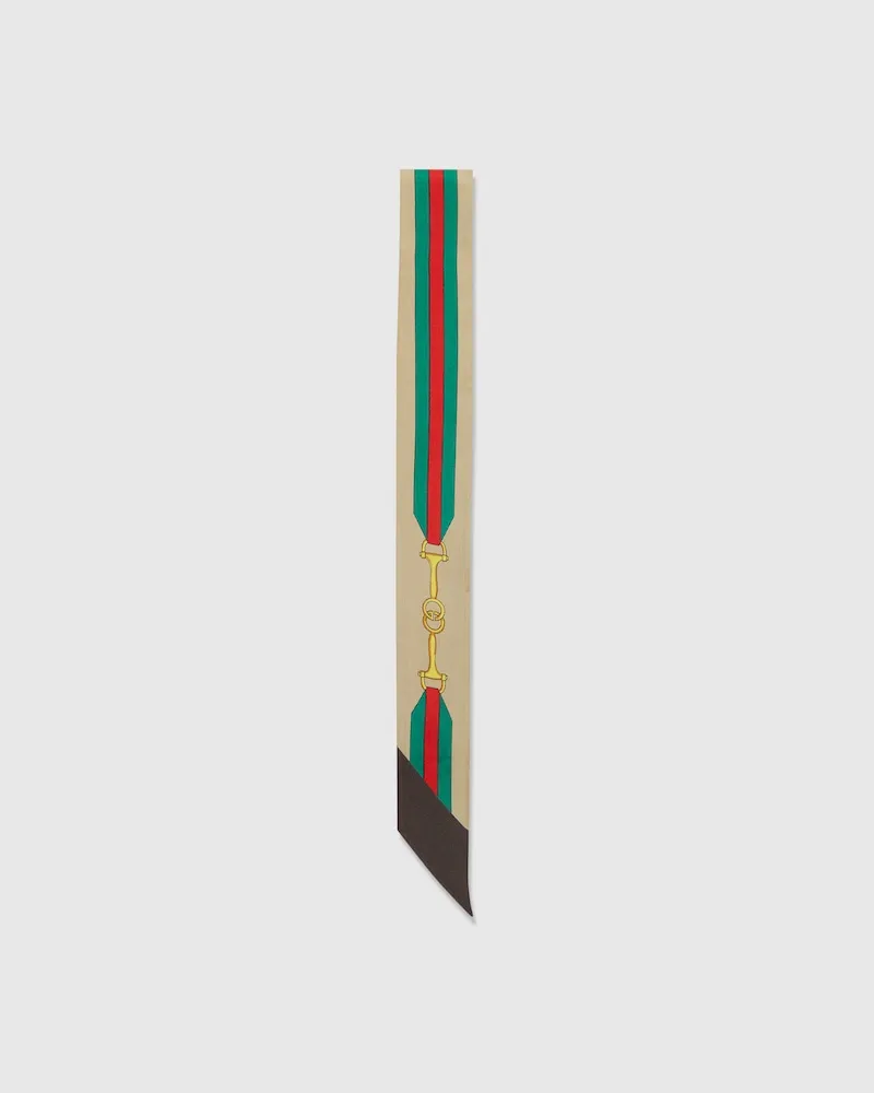 Gucci Band aus Seide Mit Print Beige