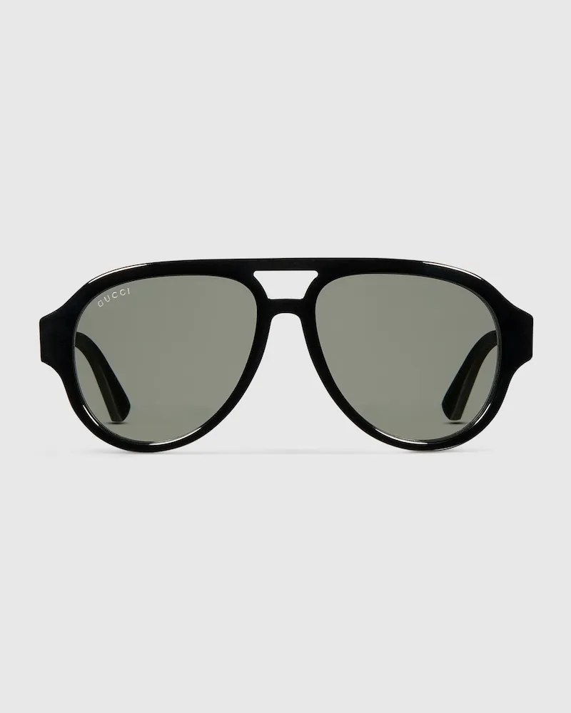 Gucci Sonnenbrille Im Pilotenstil Schwarz