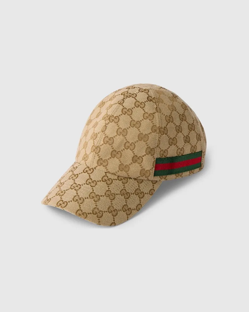 Gucci GG Baseballkappe mit Web Grün