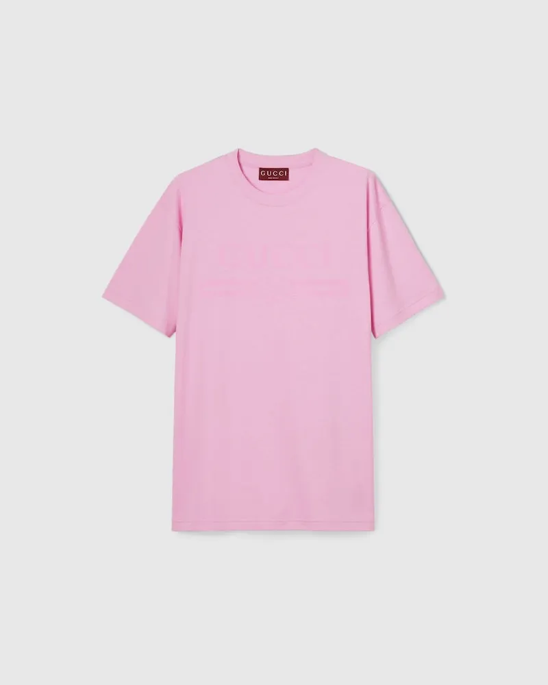 Gucci T-Shirt aus Baumwolljersey Mit Print, Größe Pink