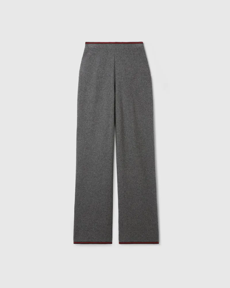Gucci Hose aus Weicher, Gefilzter Wolle, Größe Grau