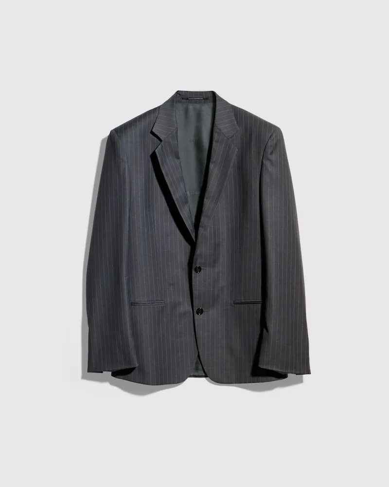 Gucci Jackett aus Wolle mit Nadelstreifen, Größe Schwarz