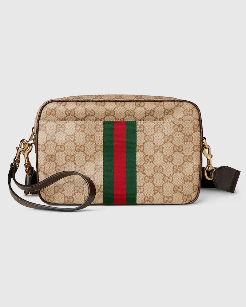 Gucci Kleine Umhängetasche mit Web Beige