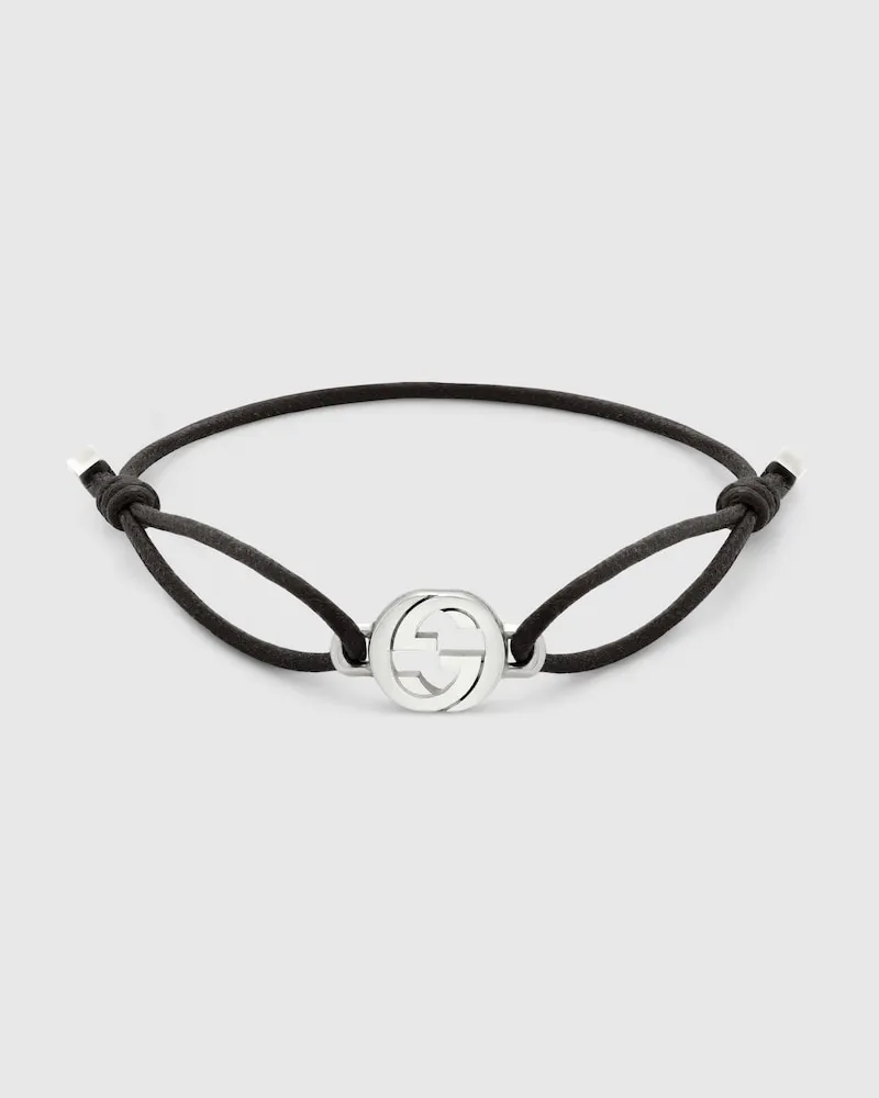 Gucci Interlocking Kordelarmband Silber