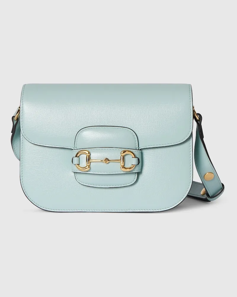 Gucci Sac À Épaule Horsebit 1955 Petit Format Bleu