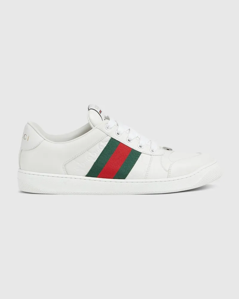 Gucci Screener Herrensneaker, Größe Weiß