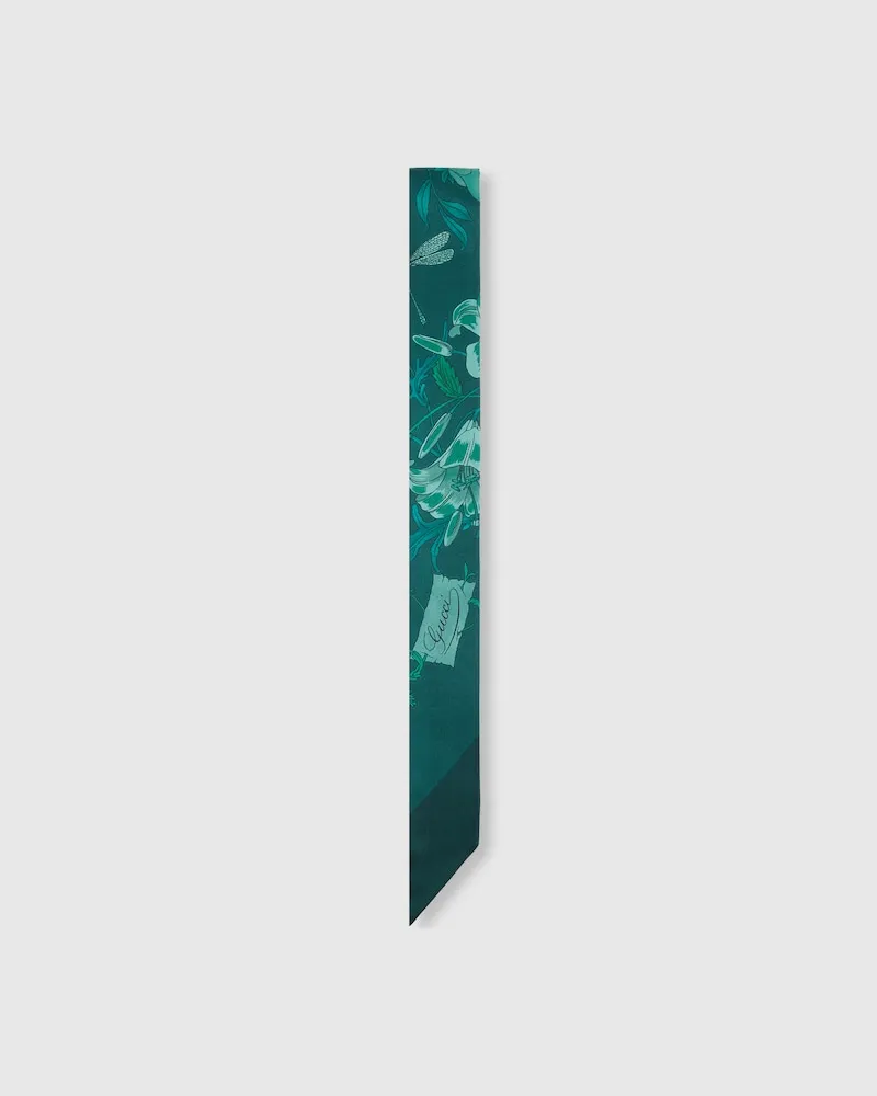 Gucci Band aus Seide Mit Print Grün