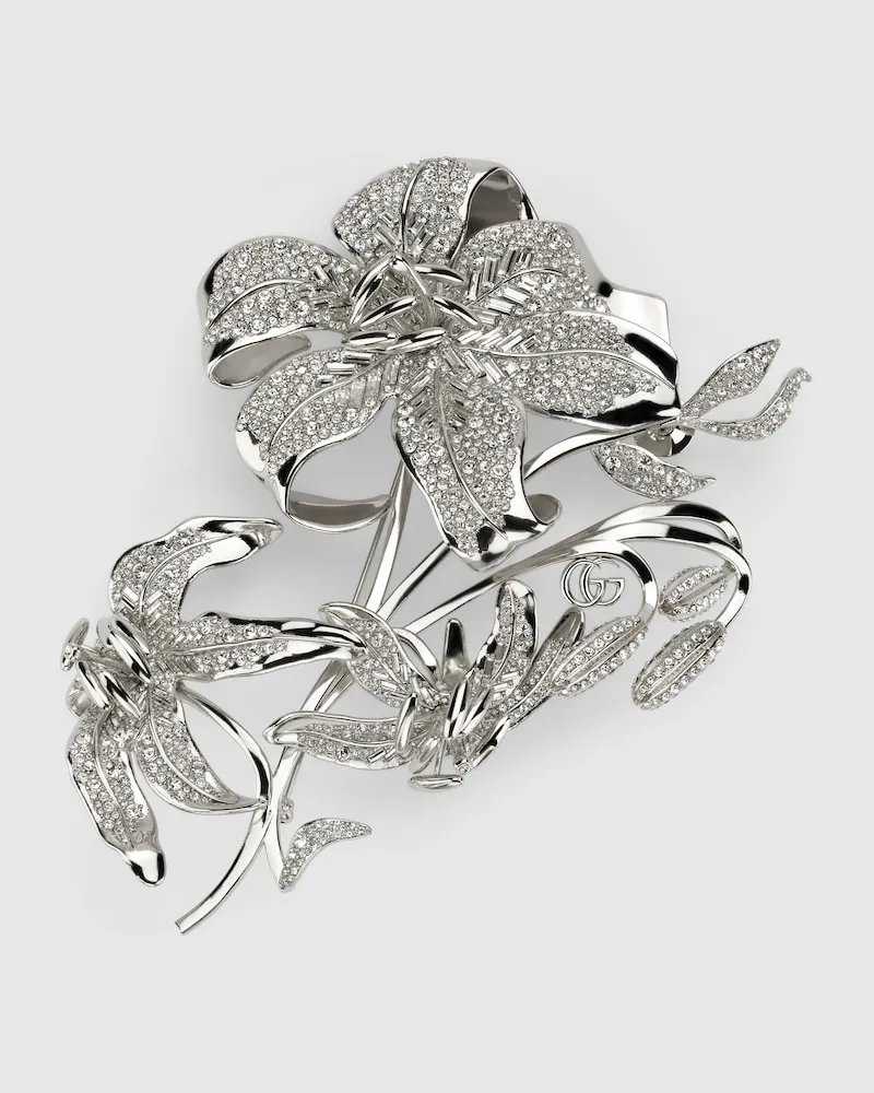 Gucci Brosche Mit Blumen-Motiv Undefined