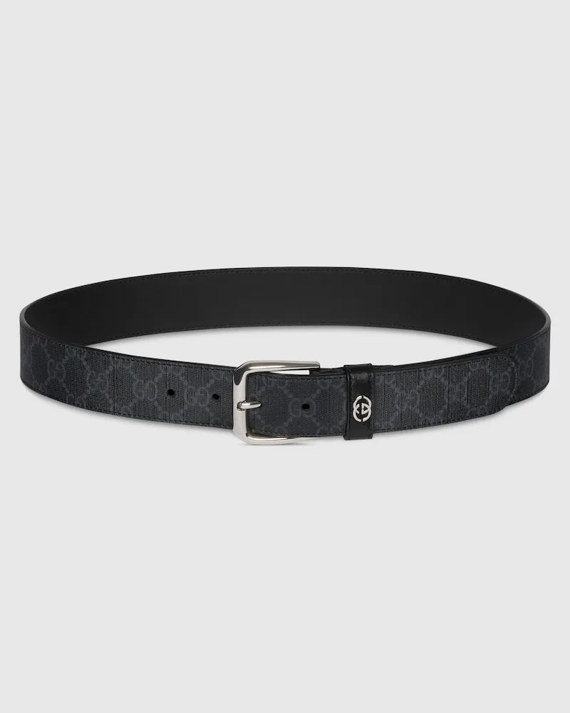 Gucci Ceinture Avec Détail GG Enlacés, Taille 95 Noir
