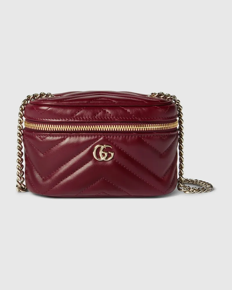 Gucci GG Marmont Nano-Kosmetiktasche Bordeauxrot