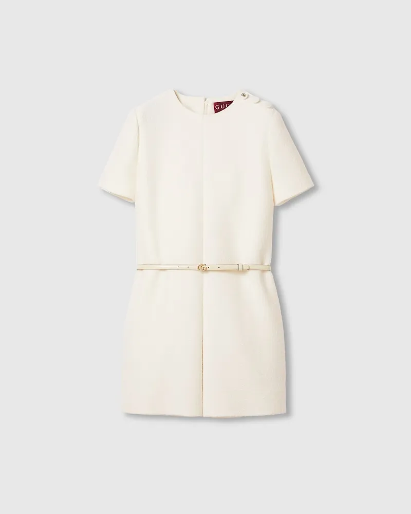 Gucci Jumpsuit aus Wollbouclé, Größe Weiß