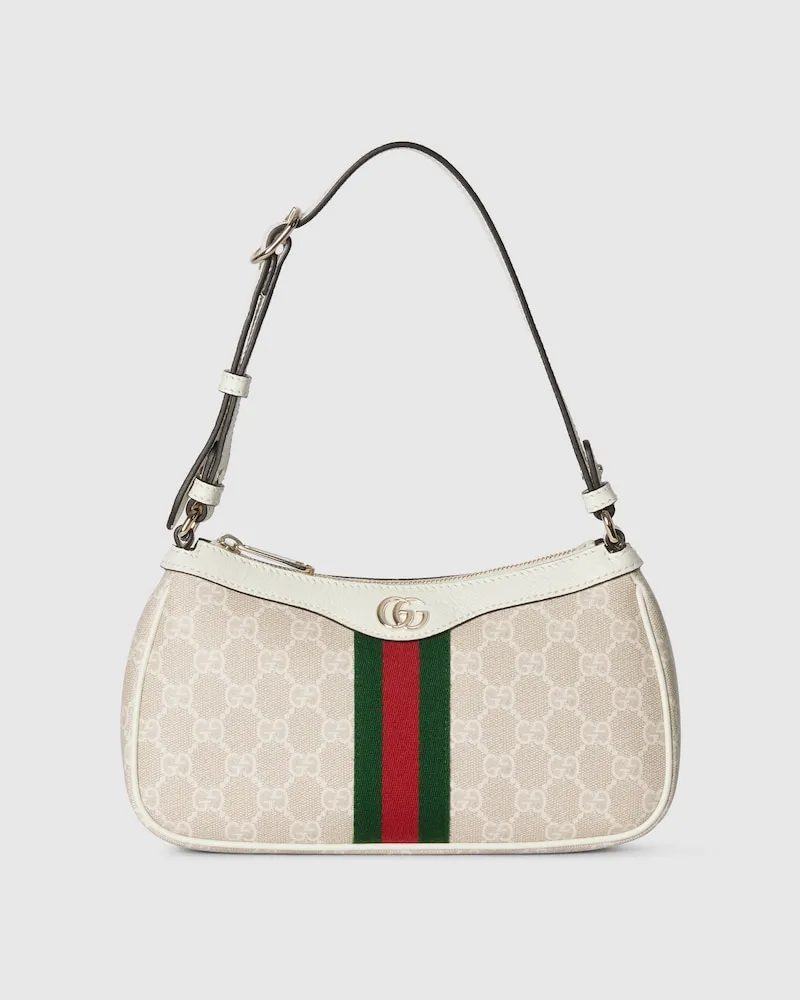 Gucci Kleine Ophidia Schultertasche Weiß